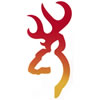 Browning Flat Buckmark Decal 3922050631 Red Yellow