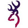 Browning Flat Buckmark Decal 3922050636 Purple Pink