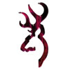 Browning 3 D Buckmark Decal 3922060651 Black Pink 6 inch