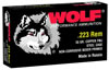 Wolf Ammo 55GRFMJ, 223 Remington, Full Metal Jacket, 55 GR, 3241 fps, Per Box Wolf Ammo 55GRFMJ, 223 Remington, Full Metal Jacket, 55 GR, 3241 fps, Per Box