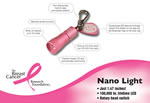 Streamlight 73003 Pink Nano Light Micro-Miniature Keychain Light - Breast Cancer Research Foundation