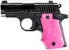 Sig P238 ESP-Nitron Pistol 238380BSSESPR, 380 ACP, 2.70 in, Pink Hogue Rubber Grip, Engraved Nitron Finish, 6 Rd