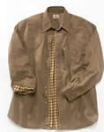 Beretta LU50251682 Nailhead Flanel Shirt, Brown