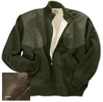 Beretta PU59702086 Wind Barrier Cardigan with Bear Fleece Lining, Brown