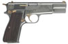 Browning Custom Shop Hi-Power 75th Anniversary Handgun 0941032, 9mm, Checkered Walnut Stock, Polished Nitride Finish