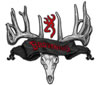 Browning Skull Decal 3922080561 Black Red