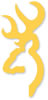 Browning Buckmark Decal - Flat - 12" Gold