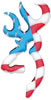 Browning Buckmark Decal - 3D - 12" Red/White/Blue
