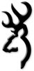 Browning Buckmark Decal - 3D - 6" Black