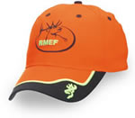 Browning 308125011R Eastfork Blaze Cap w/RMEF Logo Blaze/Black