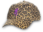 Ladies Safari Animal Print Cap 308343921, Leopard/Purple
