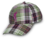 Ladies Mad Plaid Cap 308344641, Green Grass