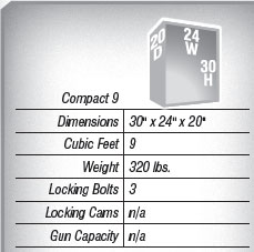 Browning Pro Series Deluxe Compact Safe available Sizes