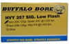 Buffalo Bore Handgun Ammunition 25A/20, 357 Sig, 125 GR, Jacketed Hollow Point (JHP), 1425 fps, 20 Rd/Bx