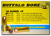Buffalo Bore Handgun Ammunition 33A/20, 38 Super +P, 115 GR, Jacketed Hollow Point (JHP), 1450 fps, 20 Rd/Bx