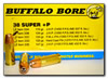 Buffalo Bore Handgun Ammunition 33B/20, 38 Super +P, 124 GR, Jacketed Hollow Point (JHP), 1350 fps, 20 Rd/Bx