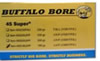 Buffalo Bore Handgun Ammunition 45S185, 45 Super, 185 GR, Jacketed Hollow Point (JHP), 1300 fps, 50 Rd/Bx