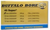 Buffalo Bore Handgun Ammunition 45S230 F.M.J., 45 Super, 230 GR, Full Metal Jacket (FMJ), 1100 fps, 50 Rd/Bx
