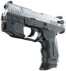 Walther P22 Semi-Auto Pistol w/Laser WAP22800, 22 LR, 3.4", Polymer Grip, Nickel Finish, 10 Rd