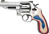 Smith & Wesson M625 Revolver 170161, 45 ACP, 4 in, Red White Blue Laminated Grip, Matte Stainless Finish, 6 Rd