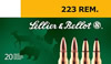 Sellier & Bellot Rifle Ammuntion SB223B, 223 Remington, Soft Point (SP), 55 GR, 3301 fps, 20 Rd/bx