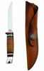 Case M3 Finn Leather Clip Fixed Blade Knife w/Plain Edge (00379)
