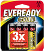 Eveready Gold Akaline AA Battery 8 Pack (A91BP-8)