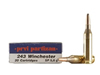 Prvi Partizan Rifle Ammunition PP2.5, 243 Winchester, Soft Point, 90 GR, 3100 fps, 20 Rd/bx