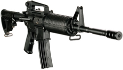 DPMS Panther 16" AP4 Post Ban w/Miculek Comp Semi-Auto Tactical Rifle, RFA2-AP4PMC, 5.56 NATO, 16", AP4 6-Pos Telescoping Stock, Black Teflon Finish