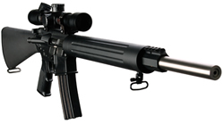 DPMS Panther Bull Twenty Semi-Auto Tactical Rifle, RFA2-BULL20-A3, 223 Remington, 20", A2 Black Zytel MilSpec Stock, Black Teflon Finish
