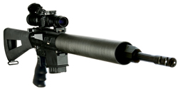 DPMS Panther LR-338L Semi-Auto Tactical Rifle, RFLR-338L, 338 Federal, 18", Skeletonized A2 Black Zytel MilSpec Stock, Black Teflon Finish
