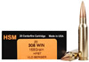 HSM Trophy Gold Rifle Ammunition 308168VLD, 308 Winchester, Berger Hunting VLD, 168 GR, 2740 fps, 20 Rd/bx