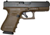 Glock 19 Gen4 Pistol PG1950203D, 9mm, 4.0 in, Flat Dark Earth Grip, Gas Nitride Finish, 15 Rd