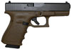 Glock 23 Compact Pistol PI2350203D, 40 S&W, 4.0 in, Flat Dark Earth Grip, Gas Nitride Finish, 13 Rd
