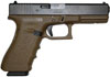 Glock 17 Standard Pistol PI1750203D, 9mm 4.49 in, Flat Dark Earth Grip, Gas Nitride Finish, 17 Rd