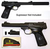 Browning Buck Mark Camper Whisper Semi-Auto Pistol 051464490, 22 LR, 5.5", Black Rubber Grips, Matte Black Finish