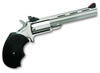 North American Mini-Master Revolver, 22 LR | 22 Magnum (WMR), 4", Black Rubber Grips, Stainless Finish