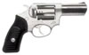Ruger SP101 Pistol RUKSP831X, 38 Special, 3.0625", Black Rubber Grip, Stainless Finish, 5 Rd