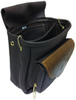 Lonesome Charlie's Deluxe Soft Sporting Clay Double Leather Pouch w/Choke Tube Holder in Pocket (143D)