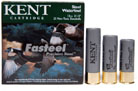 Kent Fasteel Shotgun Ammunition K122ST30#4, 12 Gauge, 2.75", 1 1/16 oz, 1550 FPS, #4, 25 Rd/Box, 10 Boxes per Case - Priced by Case