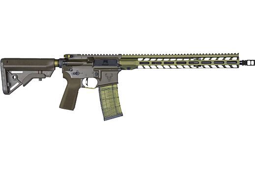 Stag Arms Stag-15 Project SPCTRM Semi-Auto Rifle, 223 Wylde, 16" Barrel, B5 Furniture, Green Anodized Finish, 30 Rds STAG15005612