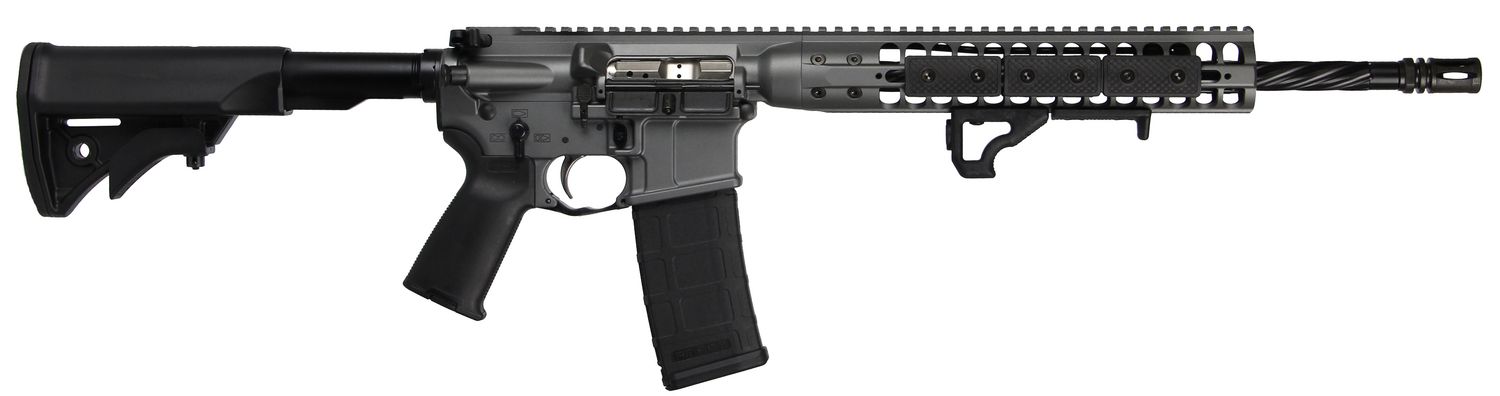LWRC International DI Rifle ICDIR5TAG16, 5.56 NATO, 16.1", Lwrc Compact Adjustable Stock, Grey Finish, 30 Rds