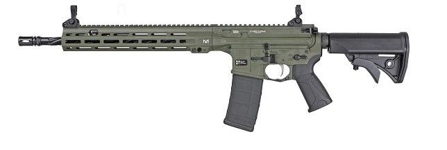 LWRC ICMKII Semi-Auto Rifle ICMKIIR5ODG14P, 5.56 NATO, 14.7" Pinned & Welded, LWRC Compact Stock, 30 Rds