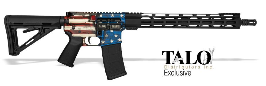 Diamondback Carbon DB15 Rifle Rifle DB1780K241, 5.56 NATO, 16", Magpul Moe Carbine Stock, American Flag Finish, 30 Rds
