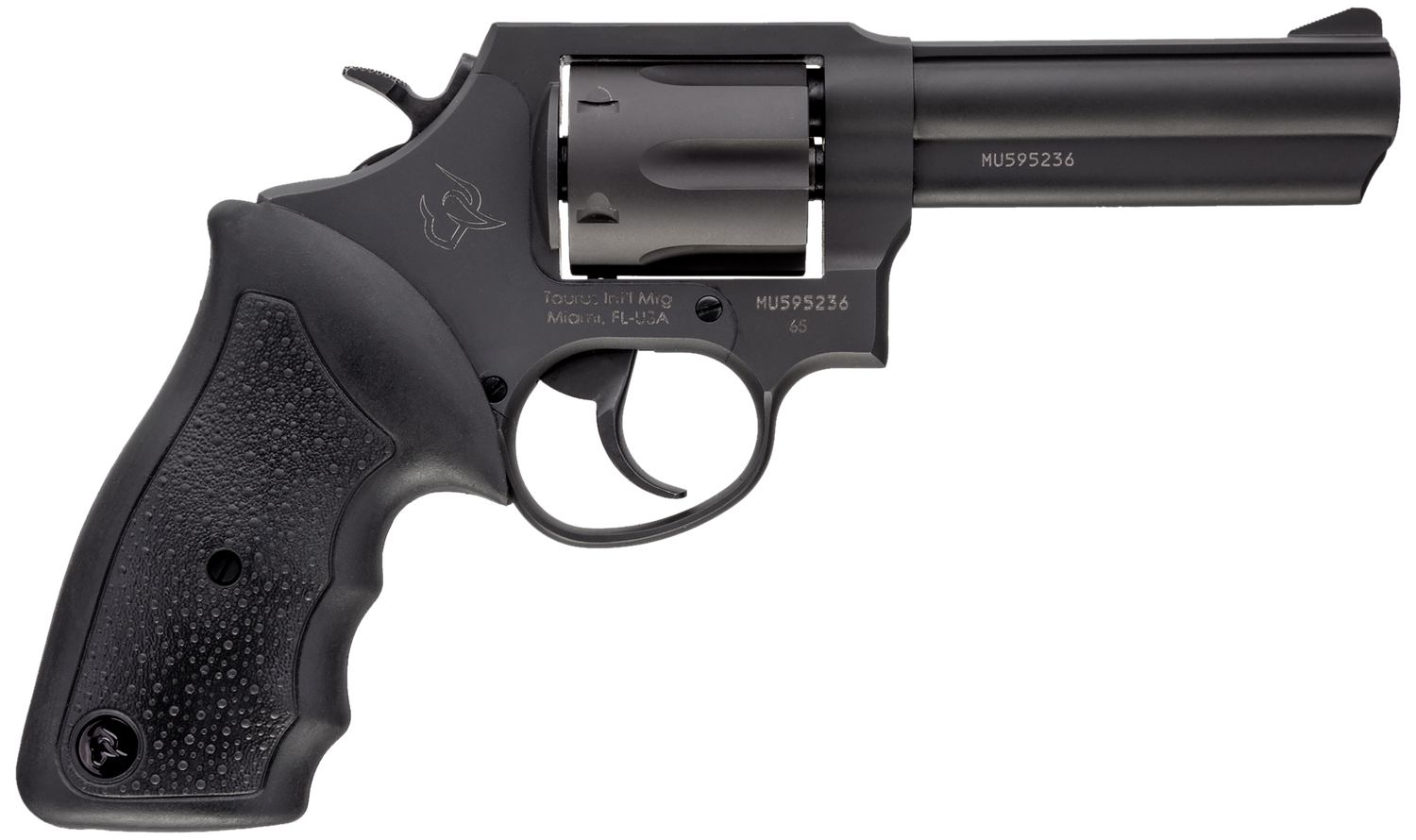 Taurus 65 Medium Frame Revolver 2650041, 357 Magnum, 4", Rubber Grip, Blue Finish, 6 Rd