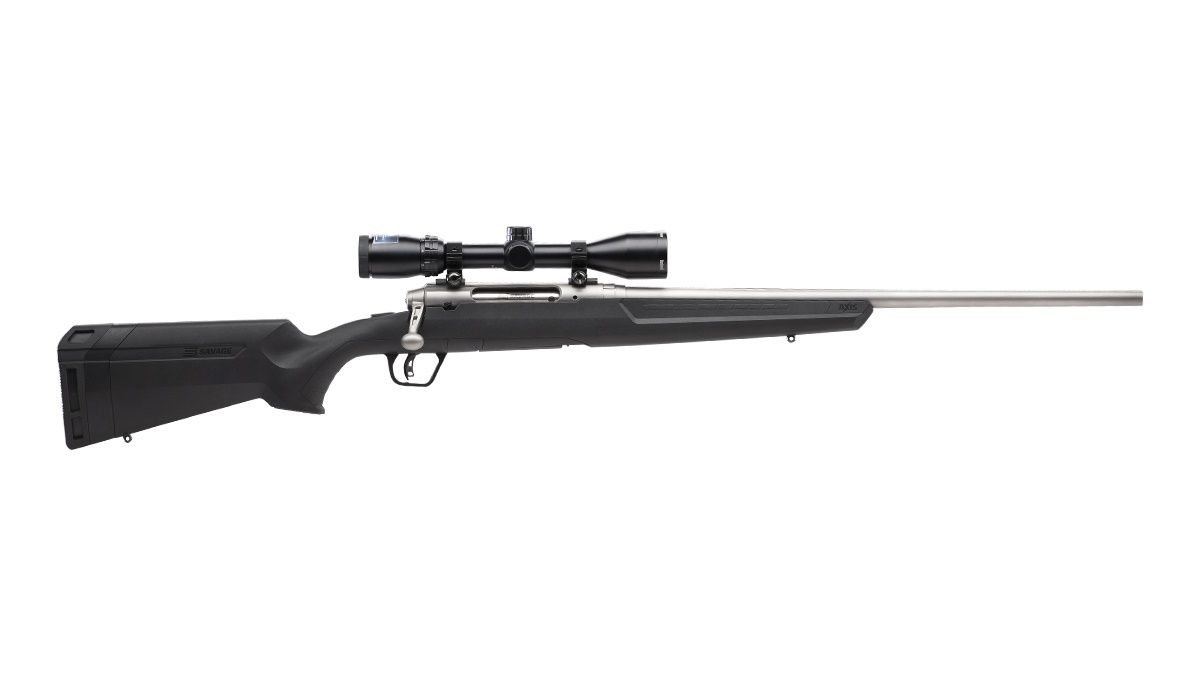 Savage Axis XP Bolt-Auction Rifle 55853, 223 Rem, 22", Synthetic Black Stock, Scope Package, 4 Rds