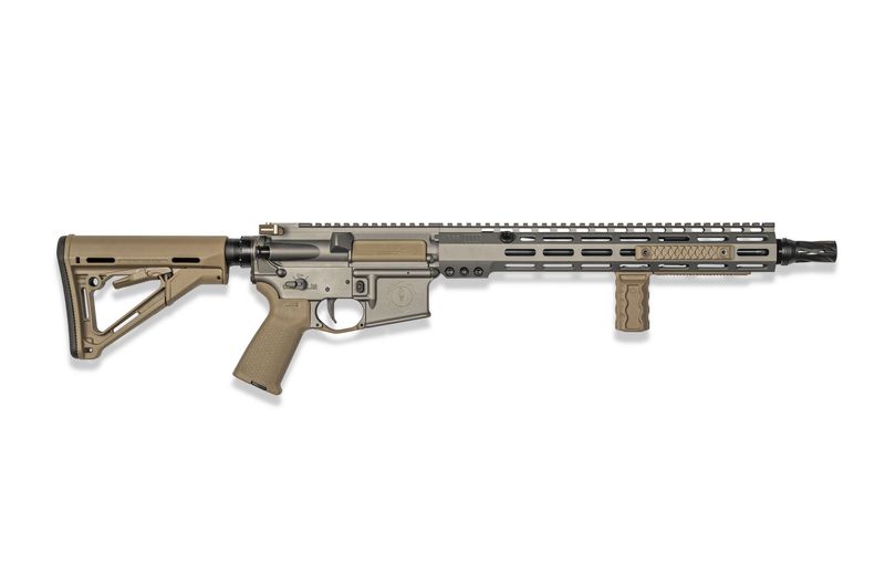 Sons of Liberty Sage Dynamics M4S Semi-Auto Rifle SAGE137HUXGRAY, 5.56 NATO, 13.7" Pinned, Magpul Stock, Gray Cerakote Finish, HUXWRX XL Flash Hider