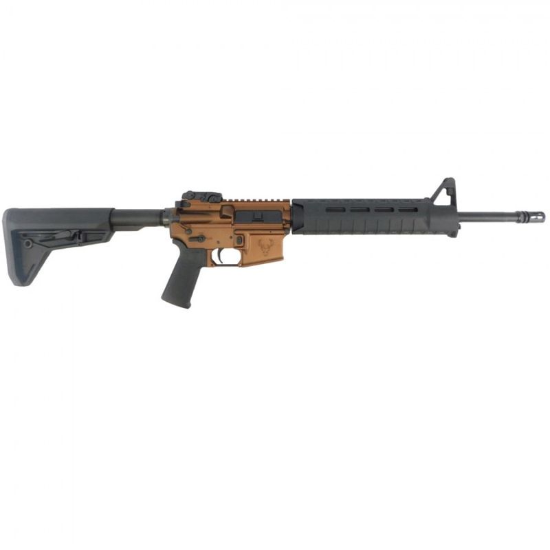 Stag Arms Stag-15 Sport Semi-Auto Rifle, 5.56mm, 16" Barrel, Magpul Furniture, Black/Whiskey Anodized Finish, 30 Rds STAG15006902