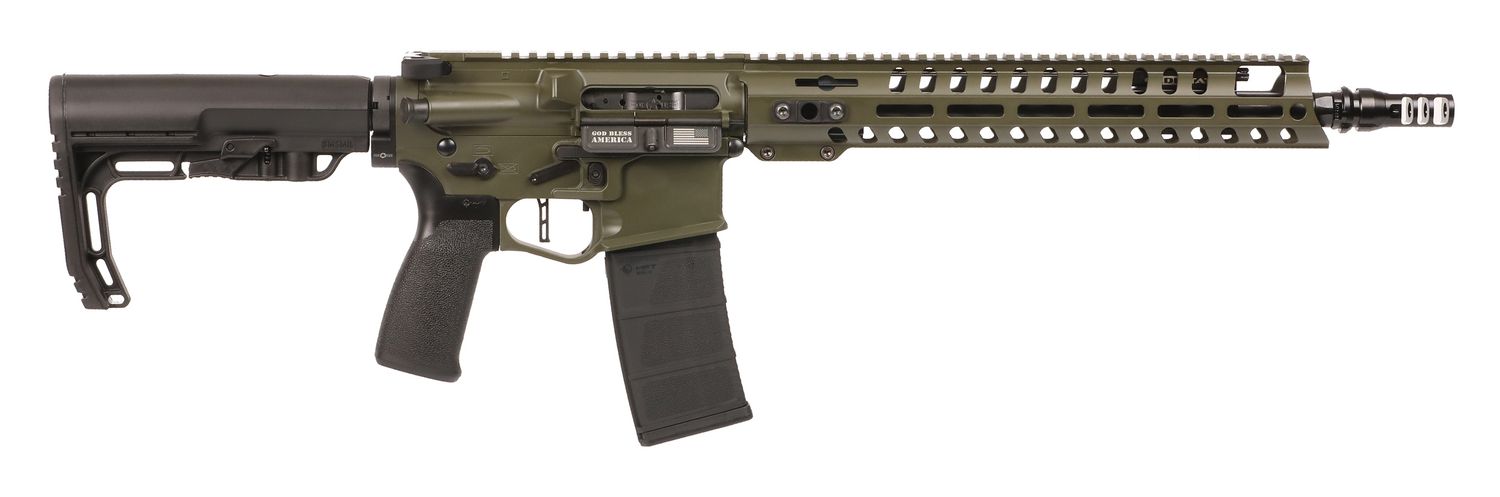 Patriot Ordnance Factory Renegade+ Rifle 02042, 5.56 NATO, 13.75", Collapsible Mission First Tactical Stock, 30 Rds