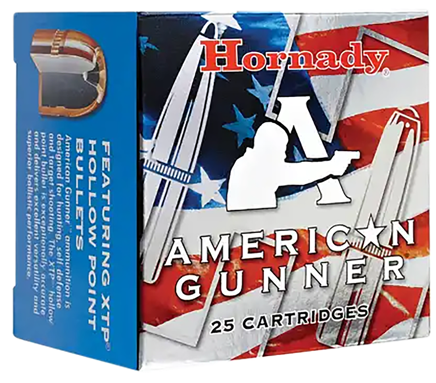 Hornady American Gunner Pistol Ammunition 90224, 9mm +P, XTP, 124 GR, 1200 fps, 25 Rd/bx